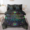 thumbnail image 1 of YST Ensemble de Couette Libellule avec Draps, 7 Pcs, Boho Soleil Lune, Très Grand, 1 of 5