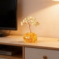 thumbnail image 5 of Small Citrine Crystal Tree, Ngxiha Natural Crystal Healing Stones Tree Ornament Desktop Wealth Attracting Bonsai with Gold Base Gemstone Money Trees Feng Shui Good Luck Home Desk Decor, 5 of 7