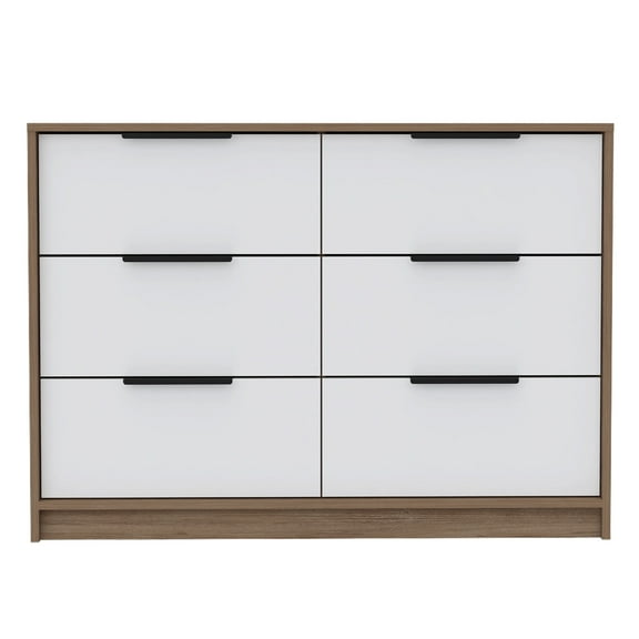 Nmkwnr 4 Drawer Dresser Cabinet for Home, Office, Bedroom, White   Brown