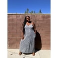 thumbnail image 3 of Plus Size French Terry Spaghetti Strap Maxi Dress, 3 of 7