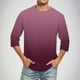 thumbnail image 2 of Camisas de Lino para Hombres Impresión Cuello Redondo Casual 3/4 Manga Blusa, Mezcla de Lino de Algodón para Primavera Verano Ocio Y Tops Diarios, 2 of 9