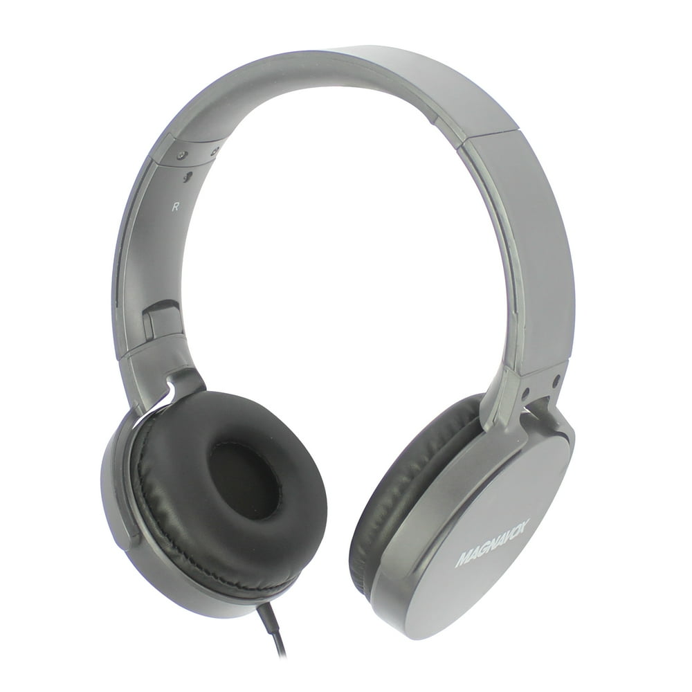 Magnavox Gray Foldable Stereo Headphones with Microphone MHP5026MGY