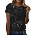 thumbnail image 2 of Rezuofi 2 Pcs Women's Octopus Print Summer T Shirts Short Sleeve Basic Casual Crewneck Tops Loose Fit Cute Blouse Workout Clothes, 2 of 4
