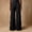 Black, variant on Women's Casual Daily Striped Button Down Pants – Vertical Stripe Side Pocket Wide Leg Trousers for Office Commuting Black,L