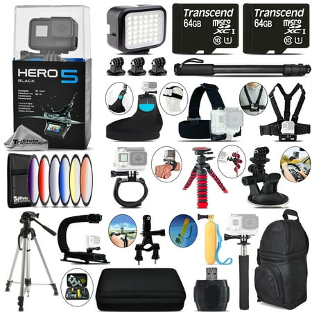 GoPro Hero5 Black 4K Camera + 6PC Graduated Filter + Backpack - 128GB Bundle