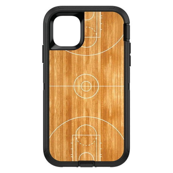 DistinctInk Custom SKIN / DECAL compatible with OtterBox Defender for iPhone 11 Pro MAX (6.5" Screen) - Basketball Court Layout - Show Your Love of Basketball
