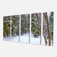 thumbnail image 2 of Snowy Road dans la Forêt - Impression sur Toile Paysage, 2 of 3