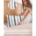 thumbnail image 5 of Grey Striped Pillow Cases King Size Set of 2, Smooth Satin Pillowcase for Hair and Skin, Minimalist Farmhouse Stripe Decorative Cooling Bed Pillow Covers with Zipper, 20x36 Inches, 5 of 5