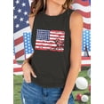 thumbnail image 2 of Anbech 4th of July Women's Tank Tops Graphic USA Flag Sleeveless Tees Summer Casual Cami Shirts, 2 of 7