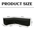thumbnail image 5 of Outdoor Patio Furniture Covers Outdoor Patio Furniture Cover, L Shape Cover 210D Waterproof Corner Garden Rattan Sofa Protect Rain, 5 of 6