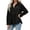 Black, variant on Women Long Sleeve Corduroy Peplum Shacket Jacket Button Down Babydoll Shirts Oversized Casual Blouses Tops