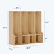 thumbnail image 2 of QinaQin Locker escolar de 4 secciones con 4 cubbies y 8 ganchos, organizador para guardería, kinder, aula o cuarto infantil, 2 of 8