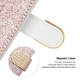 thumbnail image 6 of SaniMore for Samsung Galaxy A14 5G Wallet Case with Card Slot, Bling Sparkle Glitter Magnetic Clasp Purse Soft TPU + PU Leather Cover with Practical Bracket Shockproof Protection Shell, Silver, 6 of 8