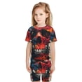 thumbnail image 5 of Balery Abstract Colorful Skull Art Conjunto de Pijama Infantil de Manga Corta con Estampado – Ropa de Dormir de Algodón Suave-4X-Large, 5 of 5