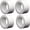 2 Inch X 4 Units, variant on Polyvinyl Chloride (PVC) Rubber Solvent Resistant Cleanroom White Tape from Clean Plastic Core, Strong Synthetic Rubber Adhesive, 2 Inch 36 Yard (Pack of 4)