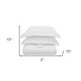 thumbnail image 3 of HomeRoots 528522 15 x 2 x 10 in. White King Size Cotton Blend 300 Thread Count Washable Duvet Cover Set, 3 of 5