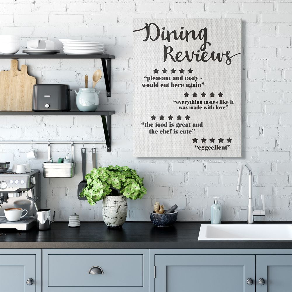 Stupell Industries Dining Reviews Five Star Kitchen Funny Word Design Canvas Wall Art by Daphne Polselli