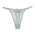 thumbnail image 1 of Aayomet Culotte Femme Taille Basse Ultra Fine en Maille Transparente (Vert, m), 1 of 4
