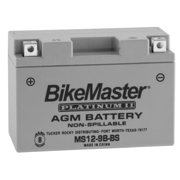 BikeMaster AGM Platinum II Battery MS12-9B-BS For Yamaha YZF-R6 2001-2005
