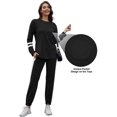 thumbnail image 2 of Conjuntos de sudaderas RUBZOOF para mujer, 2 piezas, color negro, talla M, 2 of 6