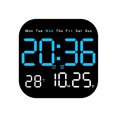 thumbnail image 1 of fastboy Wall Clock Remote Control Temperature Date LED Digital Unique Style Electronic Table Clock Led Clock Blue, 1 of 6
