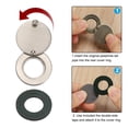 thumbnail image 3 of Uxcell  Copper Peephole Cover Rotating Door Viewer Covers With Self-Adhesive Tool For Home 5/8" Brushed Nickel, 3 of 6