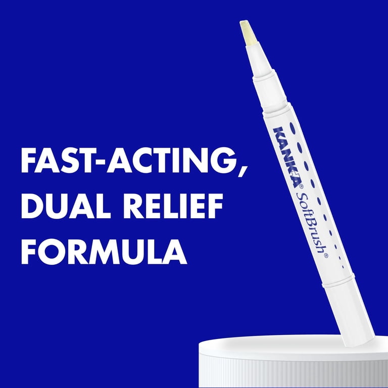 Kank-A Oral Pain Relief Gel with SoftBrush Applicator, .07 oz HSA