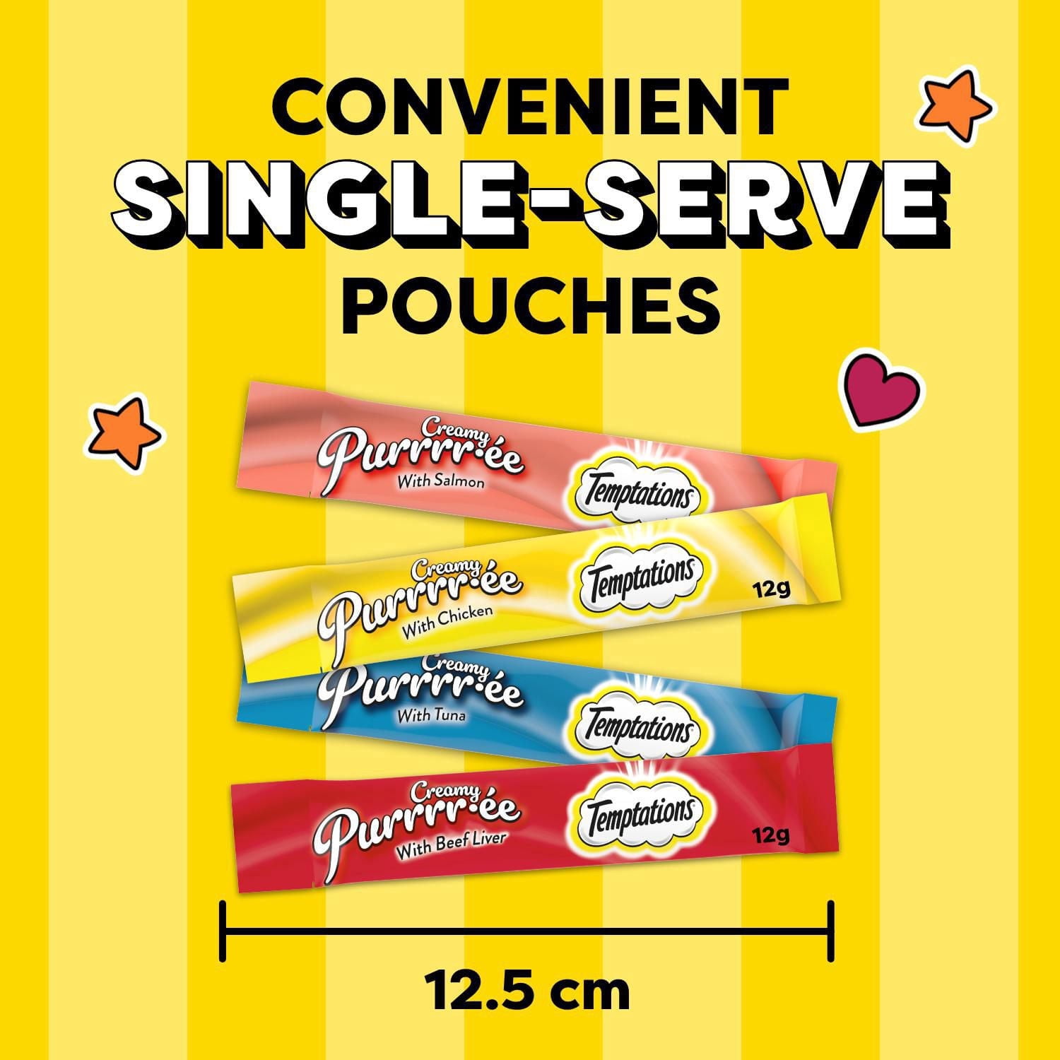 Temptations Creamy Puree Beef Liver Lickable Adult Cat Treats 4 Pouches
