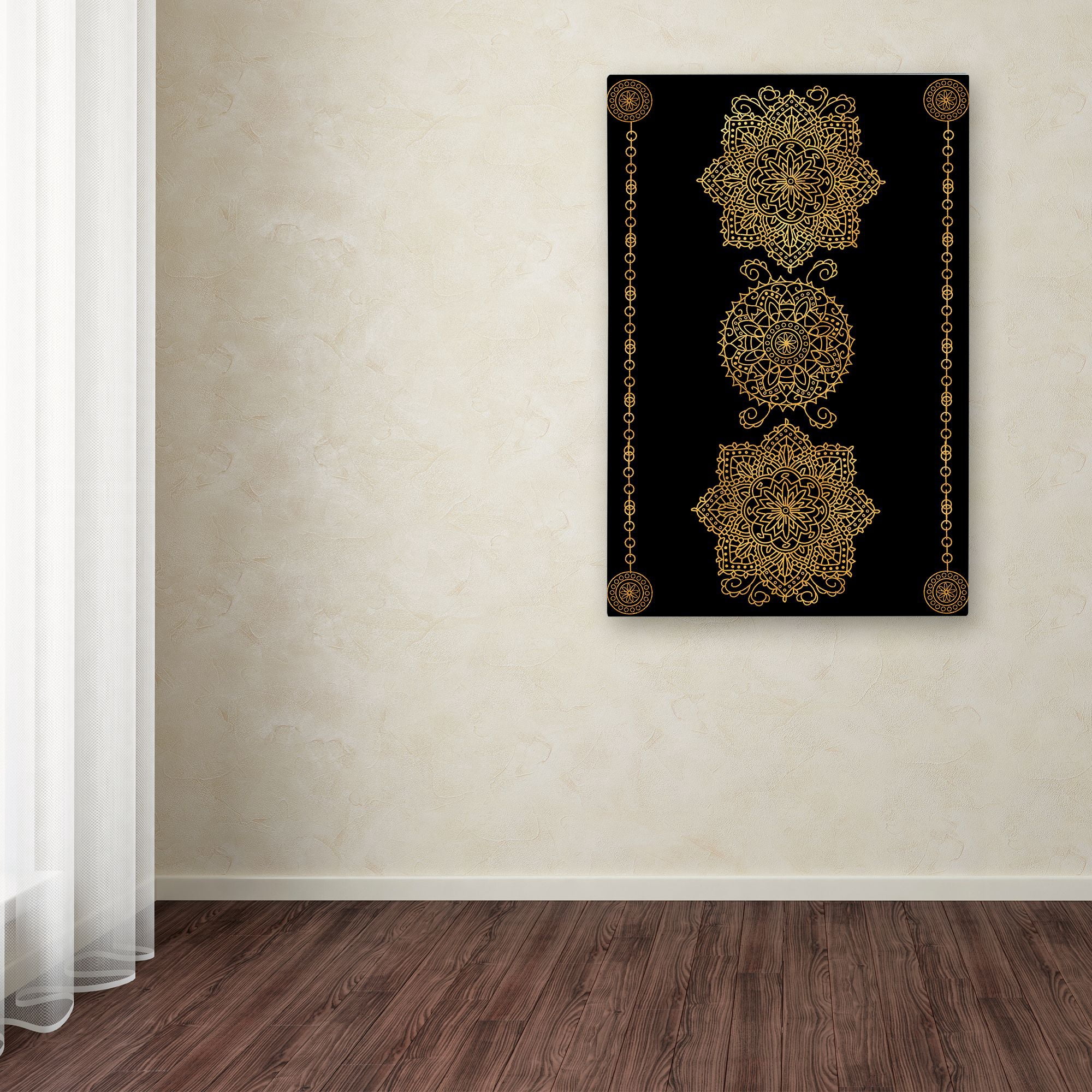Trademark Fine Art 'Gold Medalions' Canvas Art by Lisa Powell Braun