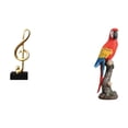 thumbnail image 1 of Figura decorativa de escritorio: escultura de loro con forma de nota musical. Estatua de animal de resina. Diseño creativo, ideal para decorar el, 1 of 8