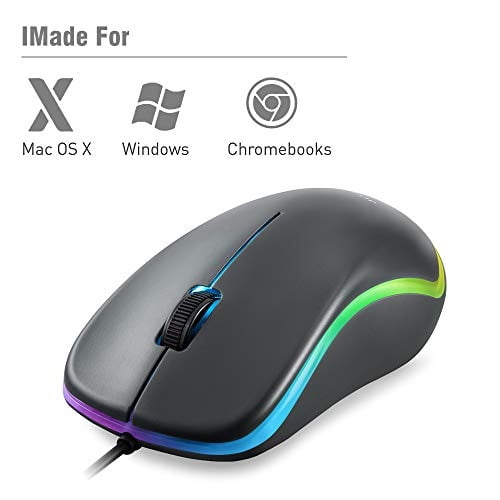 JITOPKEY M120 Ratón óptico USB con cable para computadora con Easy Cli