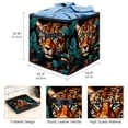 thumbnail image 3 of Leopard Foldable Storage Basket with Handle, 10.8"x10.5"x10.6", Large Capacity - Storage Box, Storage Cubes, Toy Box Included, 3 of 6
