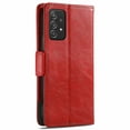 thumbnail image 3 of For Samsung Galaxy A52 5G Leather Phone Case Wallet Folio Flip Cover Casual Business, [RFID Blocking] Multi Hidden Anti-theft Card Holder Cash Slot, Side Magnetic Buckle, Stand Support,Red, 3 of 10