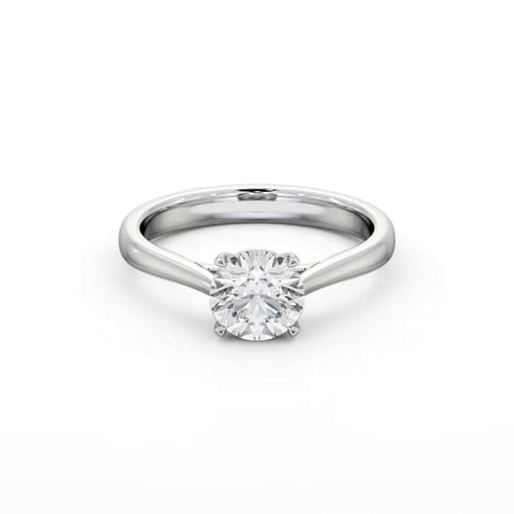 Ember Jewel Brilliant 1.4 Ct Round Cut Lab Created Diamond Engagement Ring - 14K White Gold Plated Ring for Women - Eye-Catching Solitaire Ring - Thoughtful Gift for Anniversaries & More