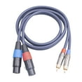 thumbnail image 3 of Cable XLR a RCA: conexión de audio estable, portátil y duradera para equipos estéreo HiFi de portátiles. 1 metro, 3 of 9
