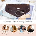 thumbnail image 6 of JASGOOD Women Wide Elastic Thick Belt Fashion Vintage Stretch Leather Waist Belt for Dress, 6 of 7