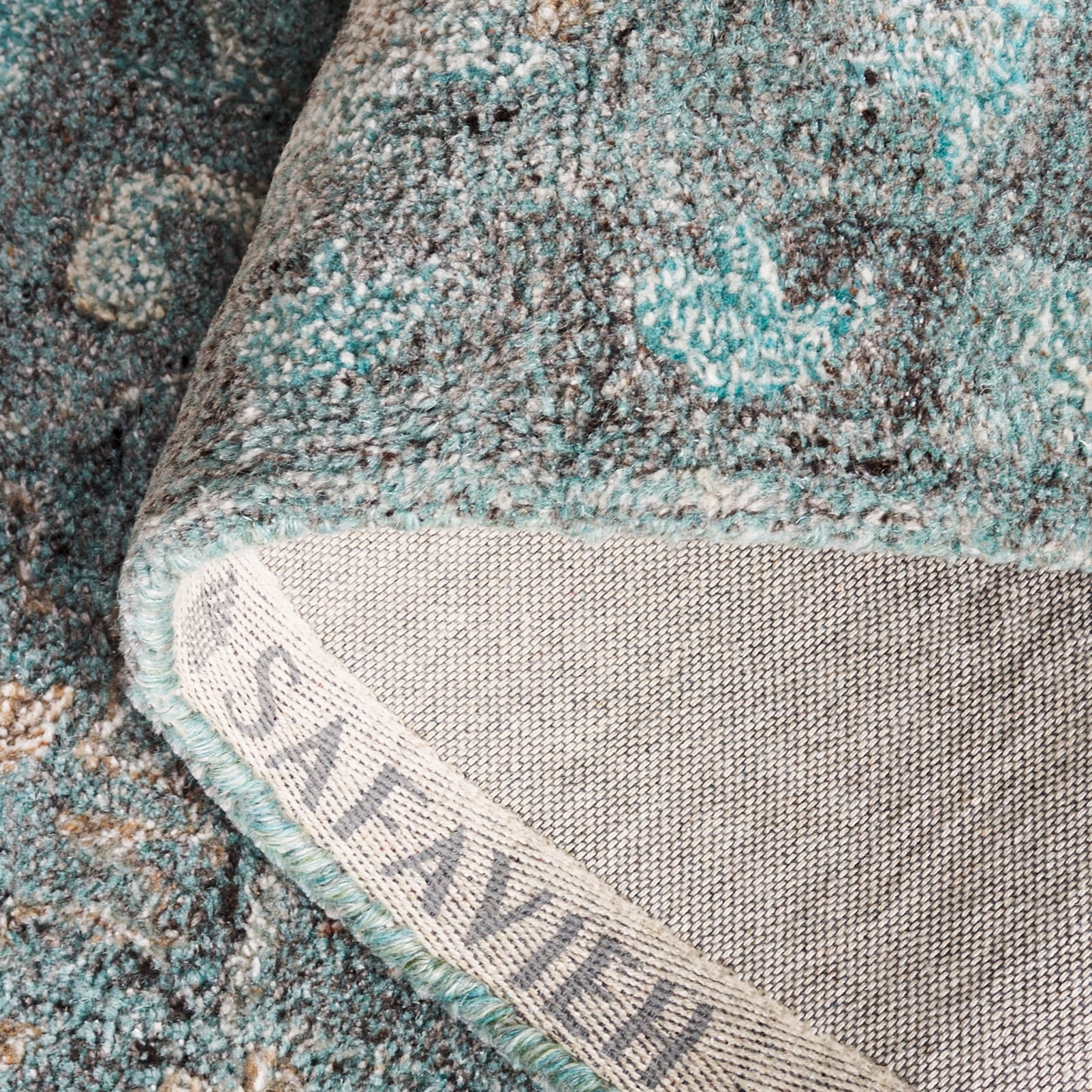 SAFAVIEH Anatolia Kimberly Distressed Area Rug, Teal/Brown, 8' x 10'