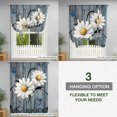 thumbnail image 3 of Tie Up Curtains for Windows Rustic Daisy Valance Adjustable Balloon Curtain Yellow Sunflower Blue Wood Grain Tie Up Shades for Kitchen Living Room Bedroom Privacy Curtain Drape 34x45 Inch, 3 of 9