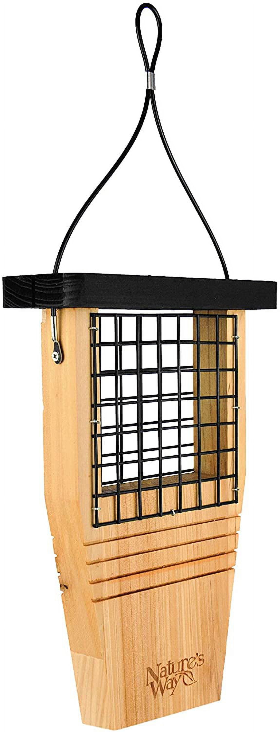 Nature's Way Bird Products TAIL-PROP 1-Cake Suet Feeder with Roof 2 lb Capacity