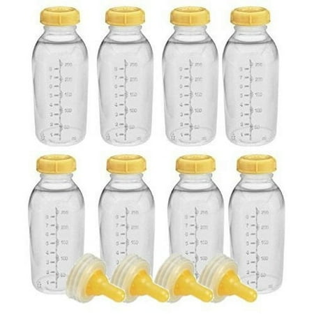Medela Breastmilk Collection Storage Feeding Bottle with Lids-8 Pack (8 Bottl...