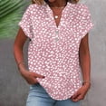 thumbnail image 2 of Nmnitkp Casual Tops for Women Stylish Floral Womens Tops V Neck Button Style Perfect as Going Out Tops for Women & Tops for Women Trendy, 2 of 5