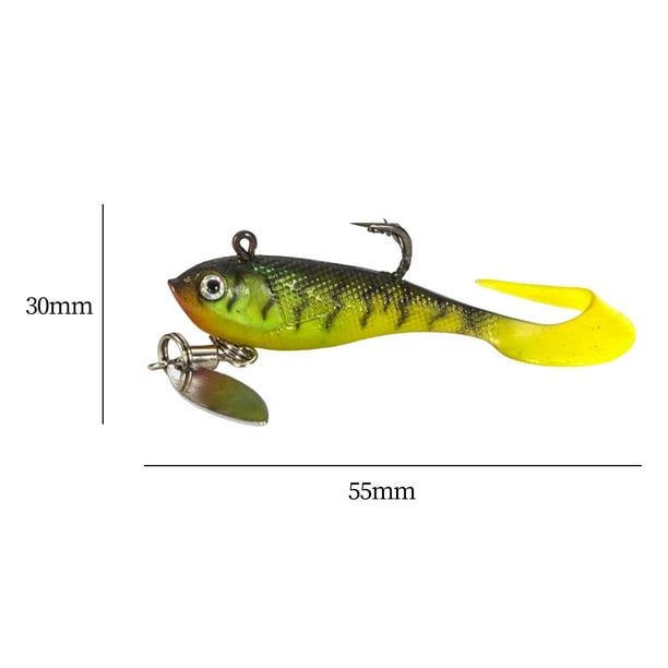 Beloving Soft Tackle Diving Mini For Trout Saltwater And Freshwater Black Green Other 5.5cmx3cm