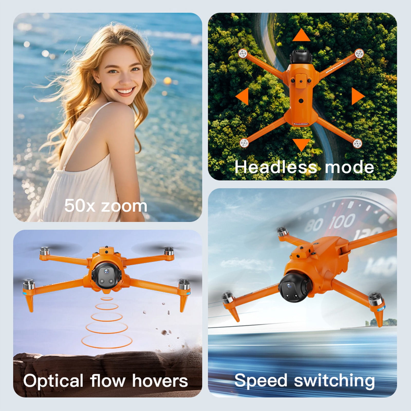 HCBY GPS Drone with 5.9-Inch Screen Remote - 2K+1080P Dual Camera, 1000m Range, 20-Min Flight & Airdrop Function for Teens (360° Obstacle Avoidance, 5G Transmission, Ages 14+)