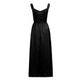 thumbnail image 3 of KaLI_store Formal Dresses for Women Wedding Guest Women's Spaghetti Straps Split Hem Sleeveless Zipper Bodycon Midi Dress Black,M, 3 of 5