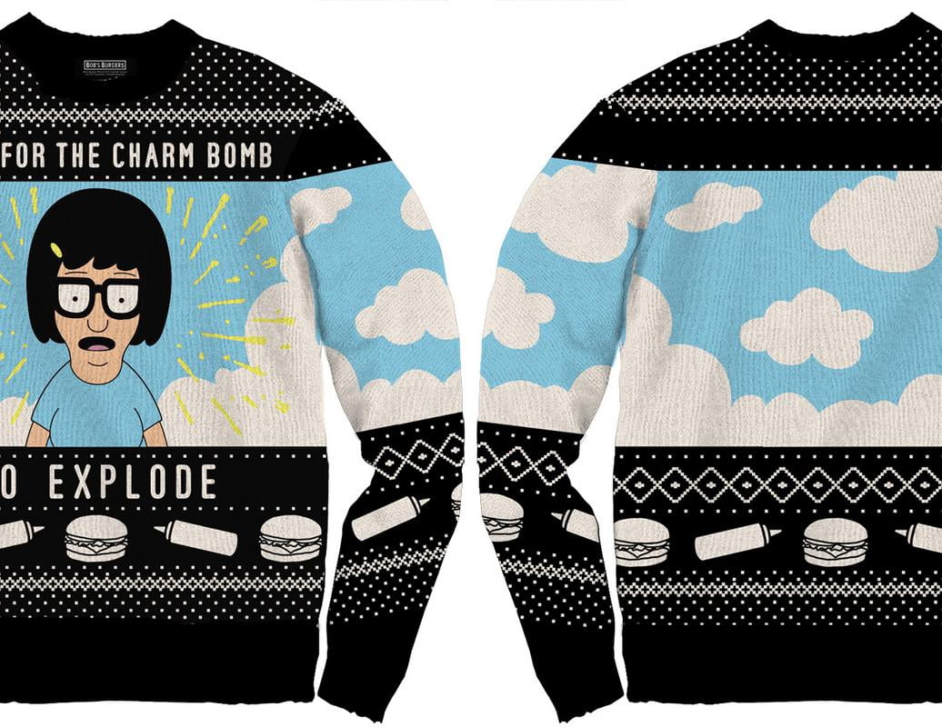 Ripple Junction - bob's burgers tina charm bomb adult knit sweater - Walmart.com - Walmart.com