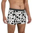 thumbnail image 5 of Men's Boxer Briefs, Cartoon Cute Cow Print Cow Head Soft Comfy Mens Underwear Boxer Briefs Breathable With Widen Waist, 5 of 7