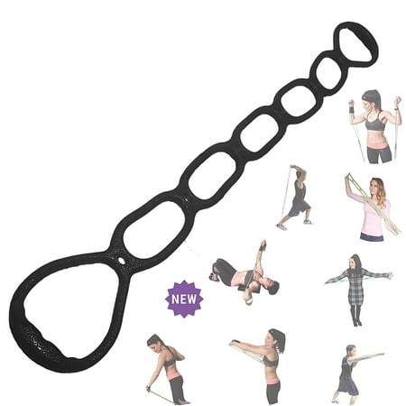 7 Ring Stretch and Resistance Exercise Band by FOMI | Back, Foot, Leg, and Hand Stretcher, Arm Exerciser | Portable | For Home, Fitness Center, Physical Therapy | Great Workout