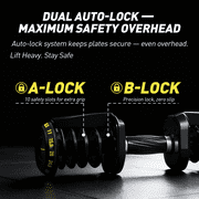 Adjustable Dumbbells Pair, 95lb Pair Dumbbell Set with Quick-Select Weights for Home Gym Strength Training