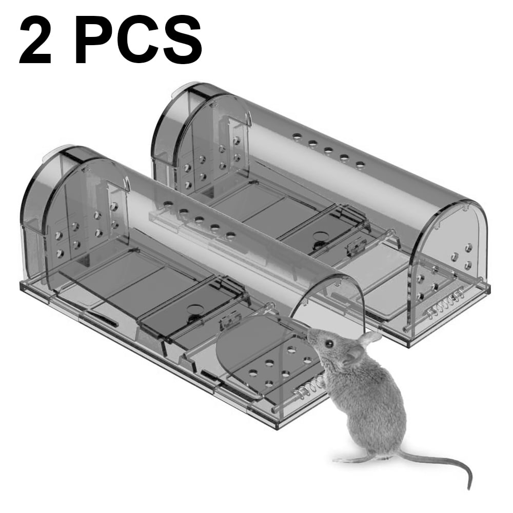 Press N Set Mouse Trap 2 Pack Rodent Killer Glue Catcher Sticky Pest Disposable 
