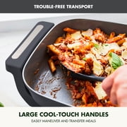 GreenPan 12” X 15” Electric Skillet with Lid, 7QT Capacity for Family Meals, Healthy Ceramic Nonstick, Graphite